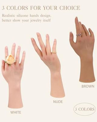 KUMIHO Realistic Silicone Female Hand Model Fake Hand for Jewelry Display  Tattoo Training Practice Art Sketch with Nails, Left Hand - with Skeleton,  Brown - Yahoo Shopping