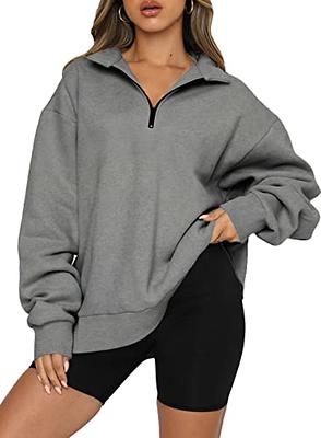 BLENCOT Women Casual Oversized Sweatshirts Half Zip Long Sleeve
