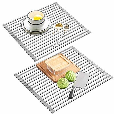 Sakugi Sink Drying Rack - Dish with Drainboard for Kitchen Counter  Multifunctional Expandable Used Over Sink, in & on Countertop, Made of  Rustproof Stainless Steel, Black - Yahoo Shopping