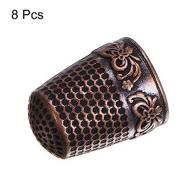 6 Pack Sewing Thimble Finger Protector, Adjustable Finger Metal Shield  Protector Pin Needles Sewing Quilting Craft Accessories(2 Sizes)