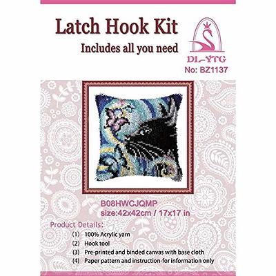 Cartoon gift for child latch hook kits large printed canvas yarn