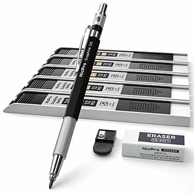 Milan Portaminas Compact Touch Mix Basic Mech Black Pencil & 2 Erasers  Carded