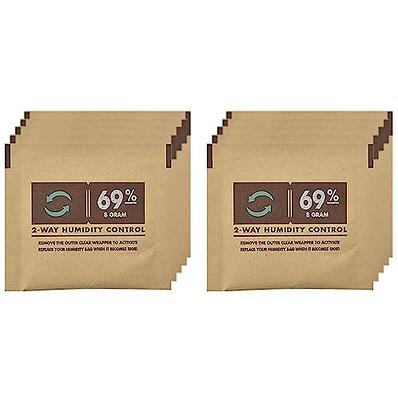 Boveda 72% Two-Way Humidity Control Packs For Wood Humidifier Boxes – Size  60 – 4 Pack – Moisture Absorbers – Humidifier Packs – Hydration Packets in