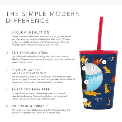 Simple Modern Kids Cup 12oz Classic Tumbler with Lid and Silicone