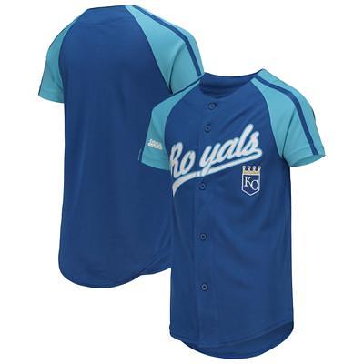 Kansas City Royals Nike Home Plate Striped Polo - Royal/Gray