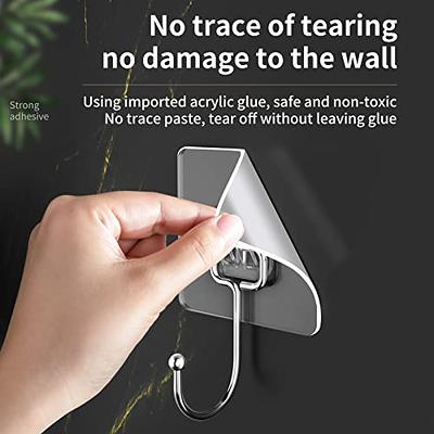 Wall Hooks (16 Count), Reusable Transparent Seamless Wall Hooks for  Hanging, Hooks Heavy Duty 13lb (Max), Waterproof Shower Hooks, Adhesive  Hooks for