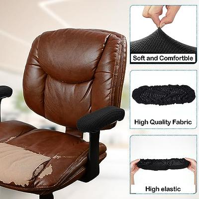 Gaming Chair Arm Cushions Pads Office Chair Arm Covers Stretchable Washable Elastic Office Chair Armrest Covers, Size: 23, White