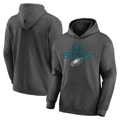 Men's Antigua Charcoal Philadelphia Eagles Victory Pullover Hoodie