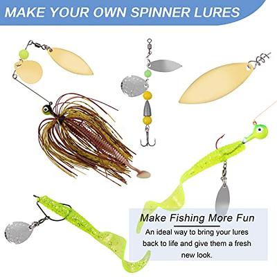 Spinner Blades for Lure Making,50pcs Easy Spin Colorado Willow Blades Kit  Gold Silver Spinnerbait Blades Spoon DIY Fishing Lures Accessories for  Spinner Baits Walleye Rig Making - Yahoo Shopping