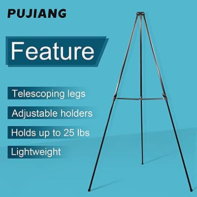 PUJIANG 6 Pack Easel for Display, Foldable Easel Stand, Metal Easels for  Displaying Pictures, 63 Easels for Signs Wedding Poster Sign Holder, Art