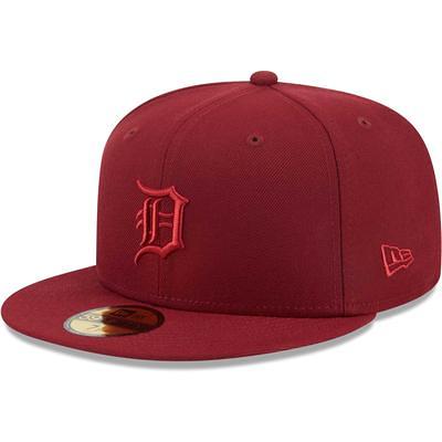 Men's New Era Cardinal Detroit Tigers Two-Tone Color Pack 59FIFTY Fitted Hat