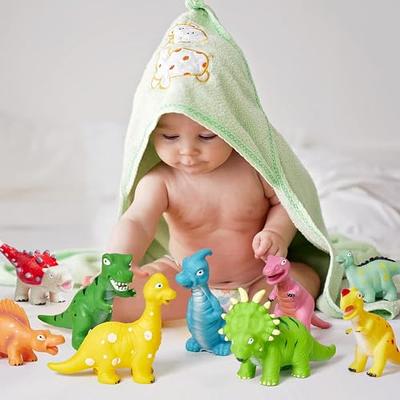 iyeam baby bath toys for toddlers 1-3, 6pcs dinosaur bath toys no hole bathtub  toys