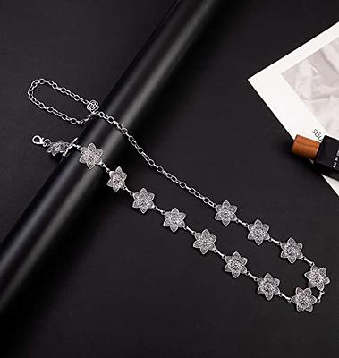 Fashion Elegant Women Imitation Pearl Belts Alloy Chain Belts White  Imitation Pearl Chain Women Clothing Accessories