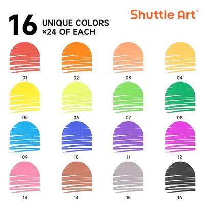Shuttle Art 384 Pack Washable Super Tips Markers, 16 Assorted Colors  Conical Tip Large Markers Bulk with a Box, Bonus Caps, Home Classroom School  Supplies for Toddlers Kids Adults Students Teachers - Yahoo Shopping