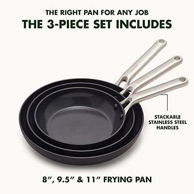 11 Ceramic Nonstick Fry Pan- Black, Cookware