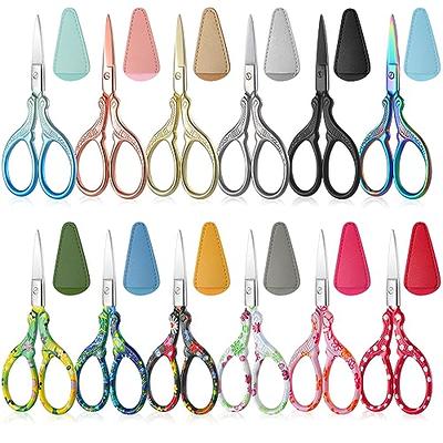 Therwen 12 Set 3.6 Inch Embroidery Scissors with Artificial Leather Cover  Stainless Steel Sewing Scissors Small Vintage Craft Scissors for Crafting  Threading DIY Needlework Art Manual Handicraft - Yahoo Shopping