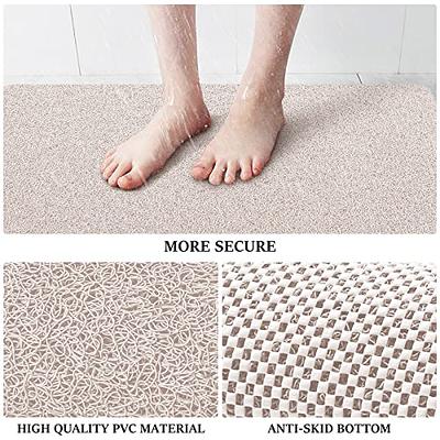 Non-Slip Shower Mat with Drain Bath Mat Quick Drying PVC Loofah for Tub  Shower Bathroom Phthalate Free