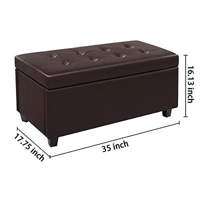 Rolling Foot Rest, Collapsible Cushioned Foot Stool Ottoman, Black Leather  Top