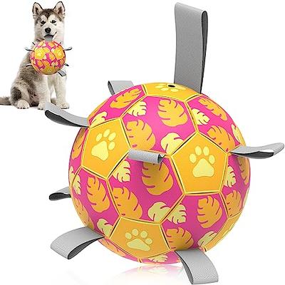 QDAN Dog Toys Soccer Ball, Interactive Dog Toys for Tug of War