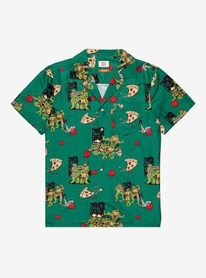 TMNT Green Button-Up Kids Pajama Set