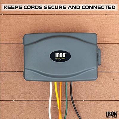 Outdoor Extension Cord Cover 3 Pack - Black Waterproof Plug Connector -  iron forge tools