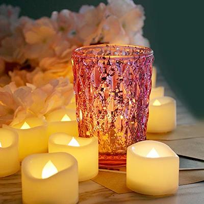 Battery Operated Flameless Fake Tea Candles Set of 12,Flickering