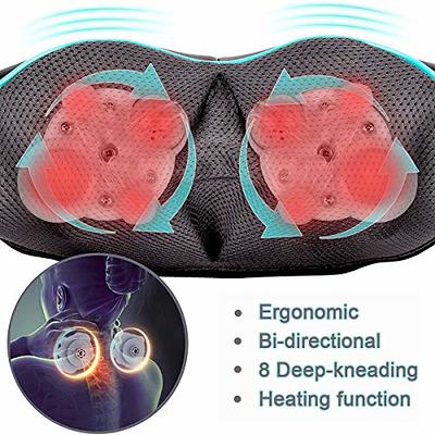 MoCuishle Shiatsu Neck Back Massager Pillow with Heat, Deep Tissue Kneading Massage