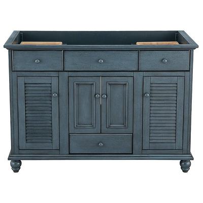 Home Decorators Collection Ridge 30 in. W x 21.6 in. D x 34 in. H Bath Vanity Cabinet Without Top in Deep Blue