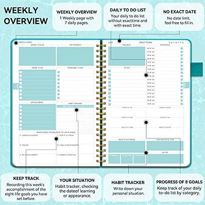 Agenda 2023 Daily Planner Goal Setting Undated Weekly Monthly Year