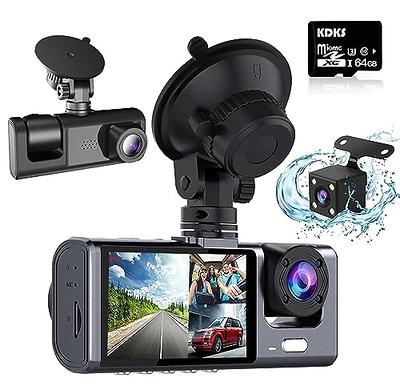 Dash Cam Front and Rear, 1080P Full HD Dash Camera for Cars with 32GB SD  Card, 2.45'' IPS Screen, 170°Wide Angle, Night Vision, Parking Monitor,  Loop