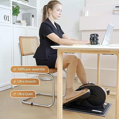 pooboo Under Desk Elliptical with Foot Massage Pedal Seated