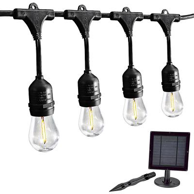 LUMINAR OUTDOOR 24' 12-Bulb Outdoor String Lights, Black