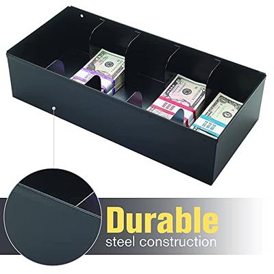 Nadex 3 Tier Coin and Cash Wrapper Organizer Black