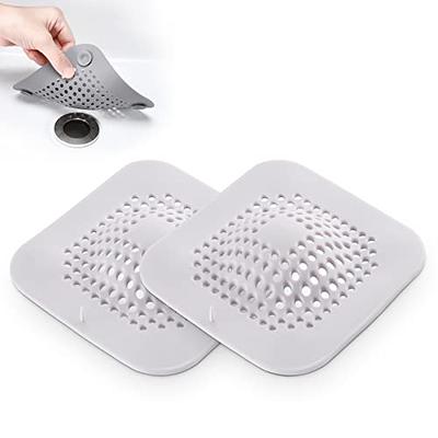 Hair Drain Catcher,Raised Square Shower Drain Covers with Suction