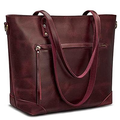 Vintage Genuine Leather Tote Bag Handbag Shopper Purse Shoulder Bag for  Women Office Laptop Bag