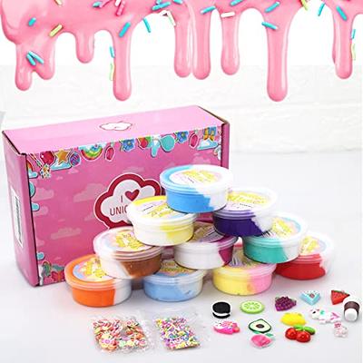 8 Pack Butter Slime Kit for Kids, Two-Toned Colorful Stress Relief Toys,  Birthday Gfit, Party Favors for Girl Boys 6 7 8 9 10 11 12