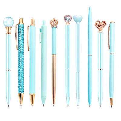 Jxueych 8 Pack Aesthetic Ballpoint Pens for Women Girls, Cute Pens Office  Supplies Desk Decor, Stylus Tip, Crystal Diamond, Glitter, Liquid Sand  Fancy