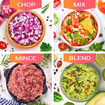  Mueller Electric Food Chopper, Mini Food Processor, 3-cup Mini  Chopper, Meat Grinder, Mix, Chop, Mince and Blend Vegetables, Fruits, Nuts,  Meats, Stainless Steel Blade, White: Home & Kitchen