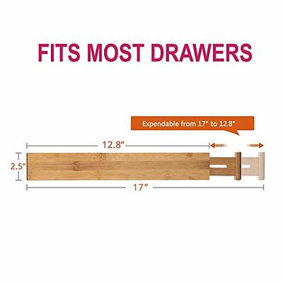  Guntsous 4 Pack Bamboo Drawer Divider - Expandable