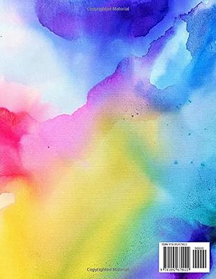 Cute Sketchbook: Large Notebook for Drawing, Writing, Painting, Sketching  or Doodling : 110 Pages, 8.5 x 11, Amazing Watercolor Galaxy Cover For