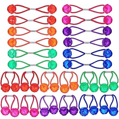  Expressions 24pc Ponytail Ball Hair Elastics  Collection,Brightly Colored Marble Finish Twin Bead Ponytail Balls For  Girls And Toddlers : Beauty & Personal Care