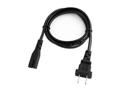 Pwr TV Power Cord 12Ft Cable for Samsung LG TCL Sony: 2 Prong AC Wall Plug  2-Slot LED LCD Insignia Sharp Toshiba JVC Hisense Electronics