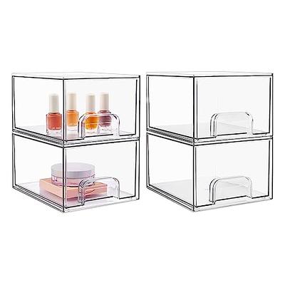 KLYWUN 2-Pack Acrylic Clear Shower Shelves,Adhesive Bathroom