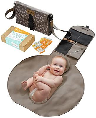 munimu® Portable Baby Diaper Changing Pad – Stylish Travel Changing Mat Bag  with 5 Pockets & Adjustable Strap Converts into an XXL Waterproof Changing  Pad – Portable Changing Pads, Brown - Yahoo Shopping