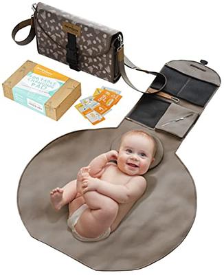 Portable Diaper Changing Pad for Diaper Bag, Waterproof Baby Changing Pad,  Portable Changing Pad for Baby with Smart Wipes Pocket - Lightweight Travel