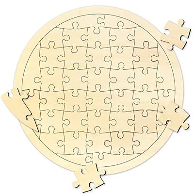 100 Pcs/set Unfinished Wooden Jigsaw Freeform Blank Puzzles Pieces