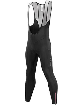 qualidyne Men's Cycling Bib Tights 3D Padded Winter Thermal Cold Weather  Bike Bib Pants Biking Bicycle Long Leggings