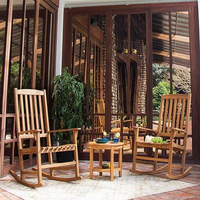 Sunnydaze Outdoor Meranti Wood With Teak Oil Finish Patio Table