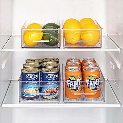 Set of 6 Refrigerator Organizer Bins, Pantry Organization and Storage, Clear  Plastic Stackable Food Storage Bins with Handles, for Refrigerator,  Freezer, Cabinet, Kitchen, BPA Free - Yahoo Shopping