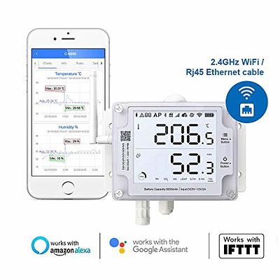 ST3 WiFi Room Thermometer Hygrometer, Email Alarm, App